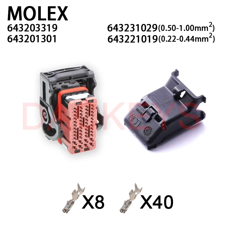 1 КОМПЛЕКТ 64320-3311 64320-3318 64320-3319 64320-3315 643201301 Molex 48-контактный автомобильный разъем ЭБУ CMC Жгут проводов розетки
1 КОМПЛЕКТ 64320-3311 64320-3318 64320-3319 64320-3315 643201301 Molex 48-контактный автомобильный разъем ЭБУ CMC Жгут проводов розетки