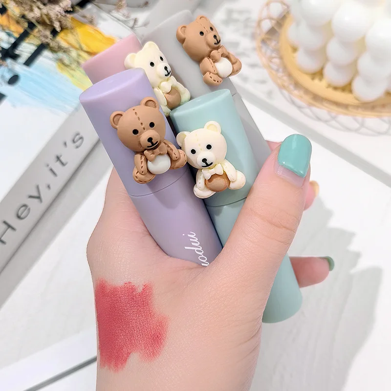 Kawaii Bear Lip Gloss Moisturizer Liquid Lipstick Waterproof Long Lasting Red Lip Tint Korean Makeup Cosmetic Lipstick Matte
Kawaii Bear Lip Gloss Moisturizer Liquid Lipstick Waterproof Long Lasting Red Lip Tint Korean Makeup Cosmetic Lipstick Matte