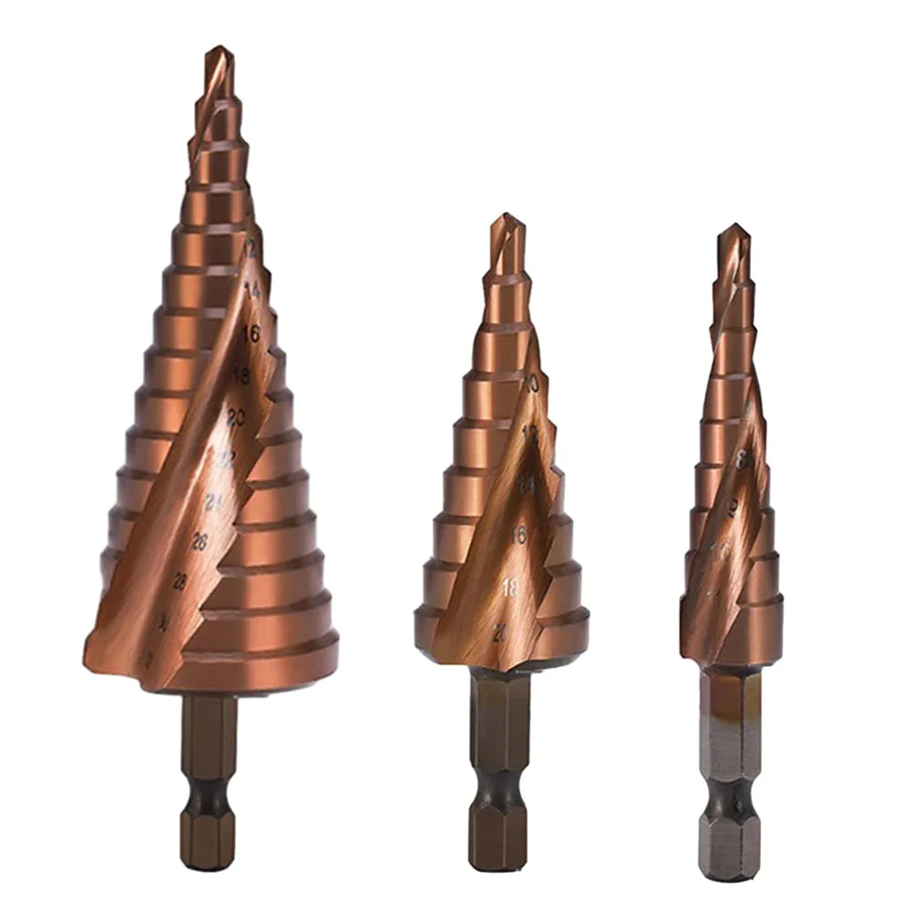 Step Drill Bit Straight Groove Wood Metal Hole Cutter High Speed Steel Core Drill Bit Hex Shank Drilling Tool Woodworking Drill
Step Drill Bit Straight Groove Wood Metal Hole Cutter High Speed Steel Core Drill Bit Hex Shank Drilling Tool Woodworking Drill