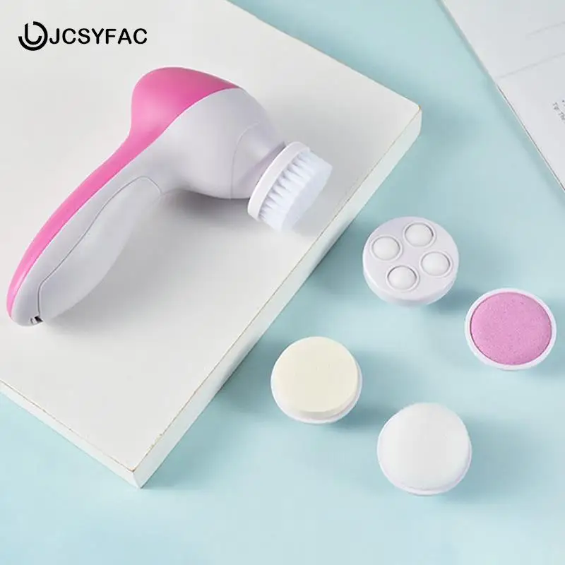 5 in 1 Face Cleansing Brush Silicone Facial Brush Electric Wash Face Machine Deep Cleaning Pore Skin Care Face Massage Brush
5 in 1 Face Cleansing Brush Silicone Facial Brush Electric Wash Face Machine Deep Cleaning Pore Skin Care Face Massage Brush
