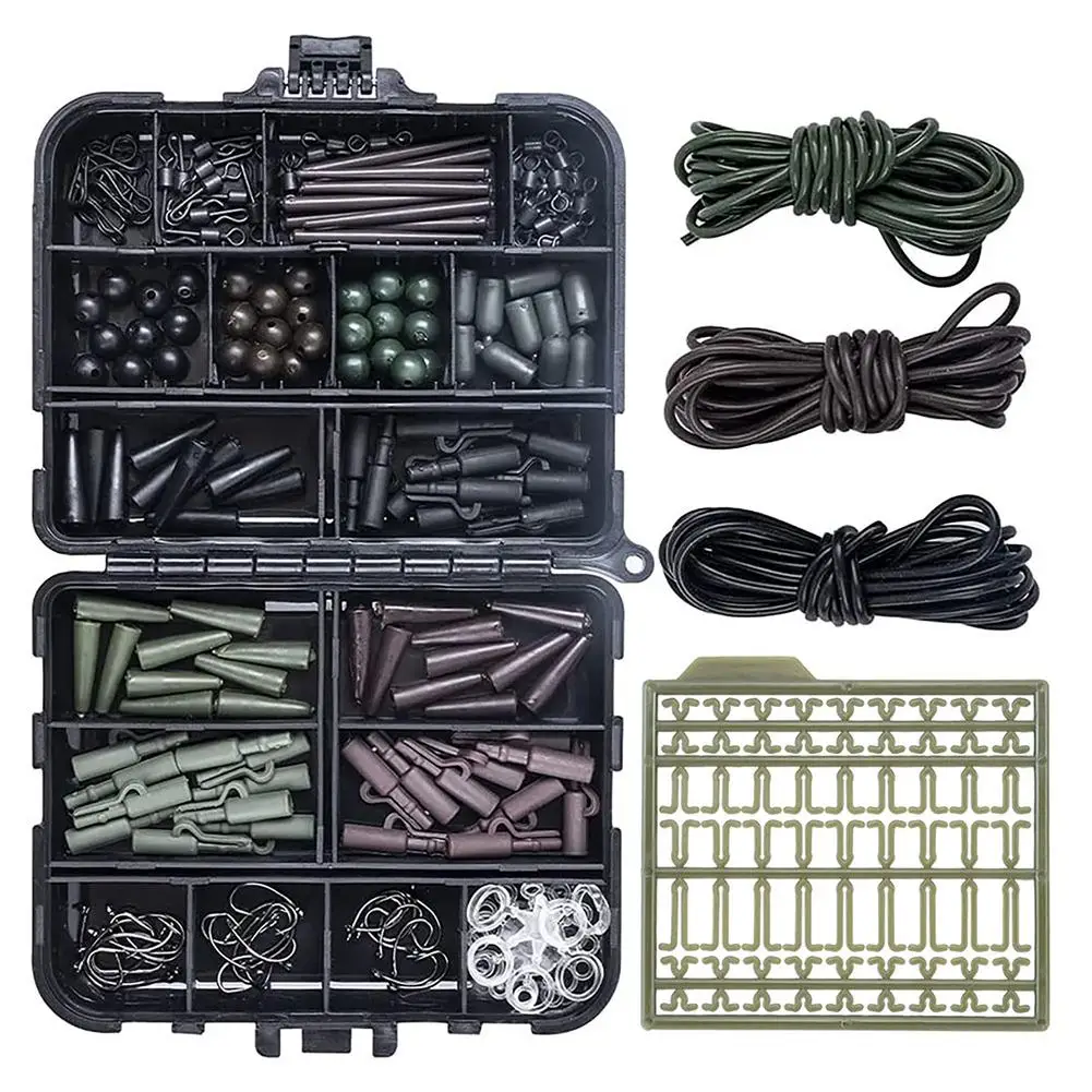 183pcs Fishing Tackle Box Set Include Rubber Hoses Swivel Beads Sleeves Swivel Stopper Sinker Slide Fishing Gear For Beginners
183pcs Fishing Tackle Box Set Include Rubber Hoses Swivel Beads Sleeves Swivel Stopper Sinker Slide Fishing Gear For Beginners