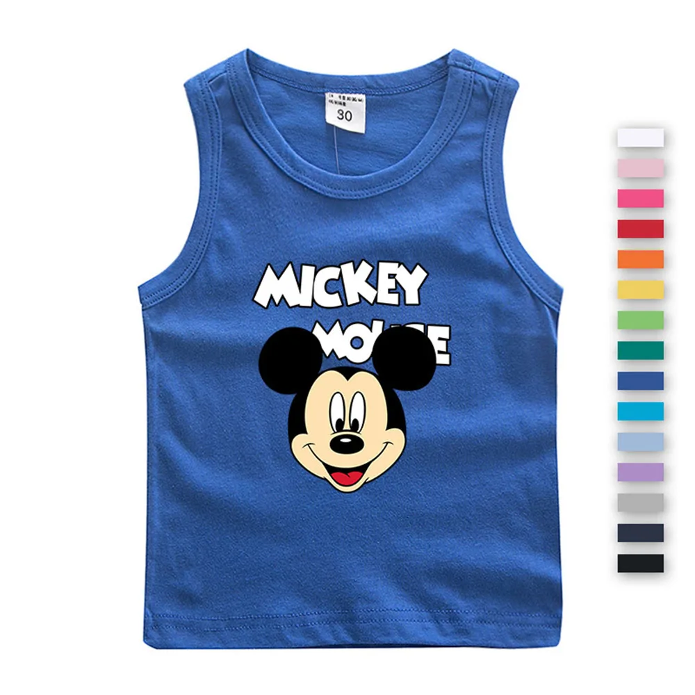 Children's Print Tank Top Boys Baby Summer Cotton Sleeveless T-Shirt Cartoon Mickey Mouse Pattern Casual Multicolor O-neck Vests
Children's Print Tank Top Boys Baby Summer Cotton Sleeveless T-Shirt Cartoon Mickey Mouse Pattern Casual Multicolor O-neck Vests