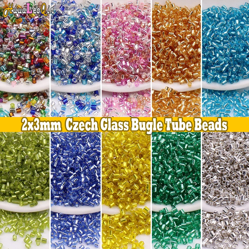 5g/10g 2x3mm Czech Glass Bugle Tube Beads Loose Spacer Seed Beads for Needlework Jewelry Making DIY Garments Sewing Accessories
5g/10g 2x3mm Czech Glass Bugle Tube Beads Loose Spacer Seed Beads for Needlework Jewelry Making DIY Garments Sewing Accessories
