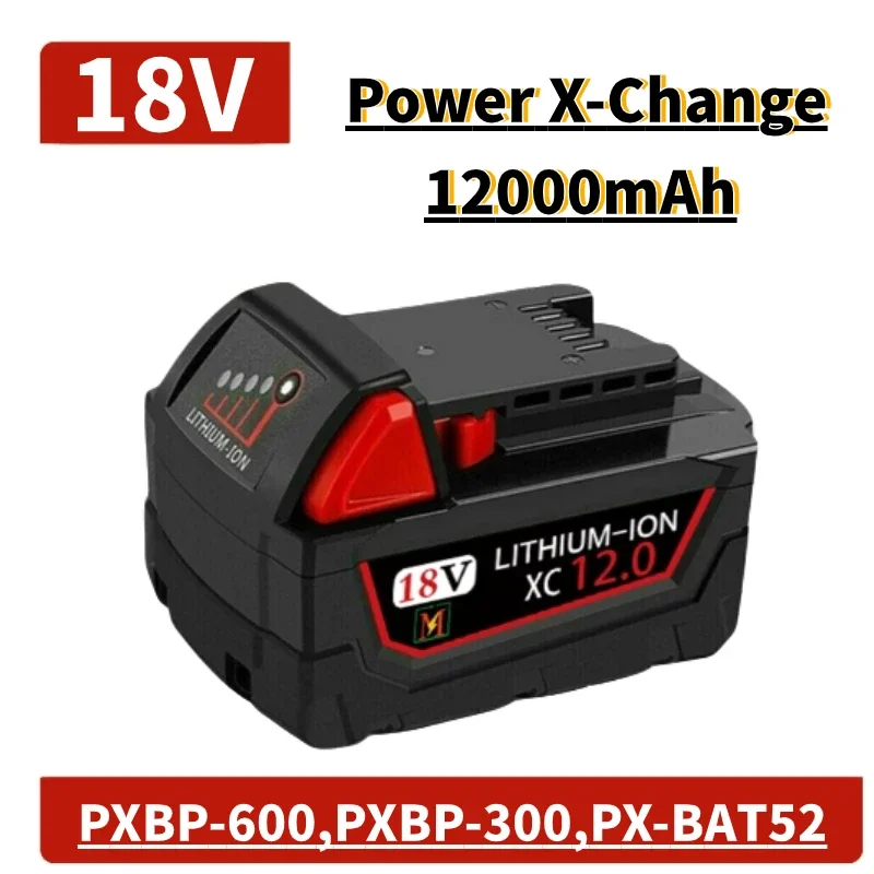 18V 12.0Ah Replacement for Milwaukee M18 XC Lithium Battery 48-11-1860 48-11-1850 48-11-1840 48-11-1820 Rechargeable Batteries
18V 12.0Ah Replacement for Milwaukee M18 XC Lithium Battery 48-11-1860 48-11-1850 48-11-1840 48-11-1820 Rechargeable Batteries