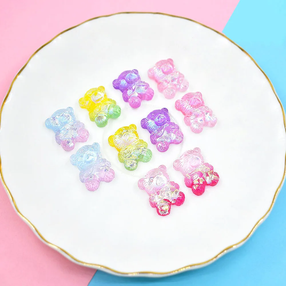 10pcs Resin Gradient Crystal Mini Bear Flat Back Embellishments Miniature Kawaii Cabochons Material Scrapbook Figurine Flatback
10pcs Resin Gradient Crystal Mini Bear Flat Back Embellishments Miniature Kawaii Cabochons Material Scrapbook Figurine Flatback
