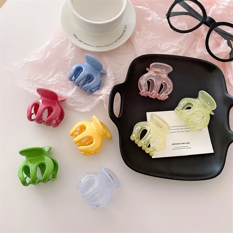 Summer Transparent Pumpkin High Ponytail Grip Fixed Topknot Hair Clip Girl Mini Hair Claw Hair Accessories 
Summer Transparent Pumpkin High Ponytail Grip Fixed Topknot Hair Clip Girl Mini Hair Claw Hair Accessories
