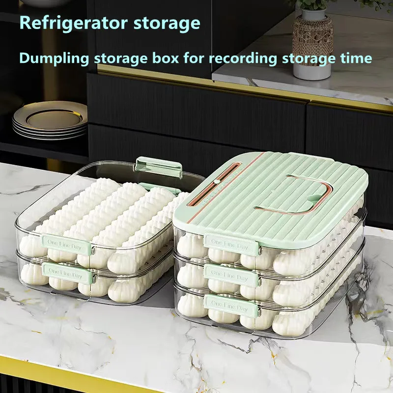 Dumplings Box Dumplings Storage Box Refrigerator Dumpling Freezing 2-4 Layer Frozen Quick-Frozen Dumpling Box Crisper Food Grade 
Dumplings Box Dumplings Storage Box Refrigerator Dumpling Freezing 2-4 Layer Frozen Quick-Frozen Dumpling Box Crisper Food Grade