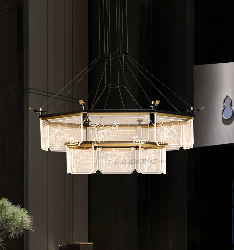 New Chinese Style Copper Living Room Chandelier 2023 New Modern Minimalist Dining Room Bedroom Villa Chinese Style Zen Lamp
New Chinese Style Copper Living Room Chandelier 2023 New Modern Minimalist Dining Room Bedroom Villa Chinese Style Zen Lamp