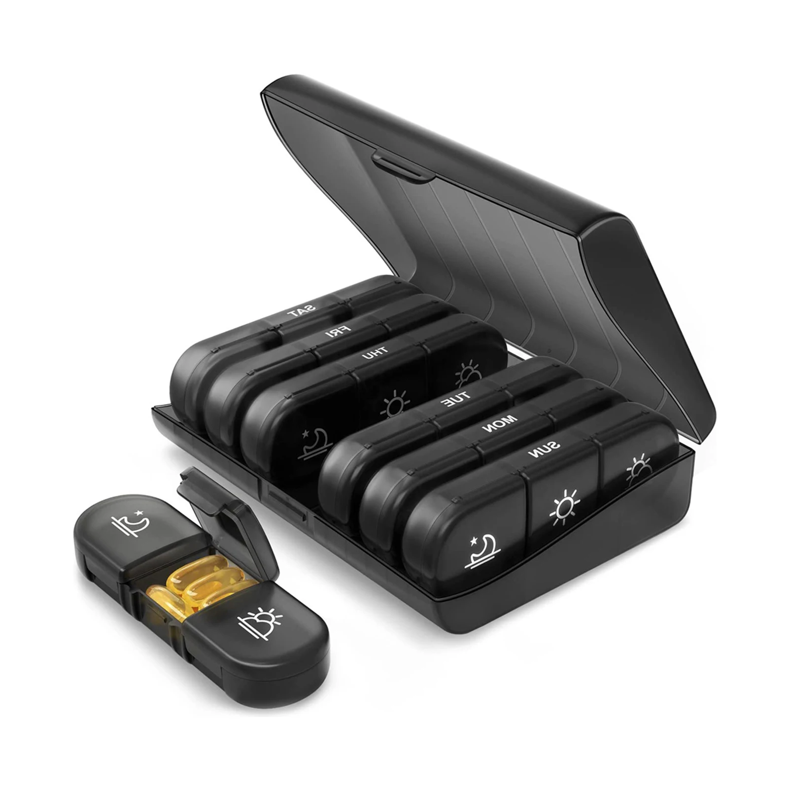 Pill Medicine Vitamin Organizer BPA Free Travel 7 Day Pill Box Case Open Design And Large Compartment To Hold Vitamin Cod Liver
Pill Medicine Vitamin Organizer BPA Free Travel 7 Day Pill Box Case Open Design And Large Compartment To Hold Vitamin Cod Liver