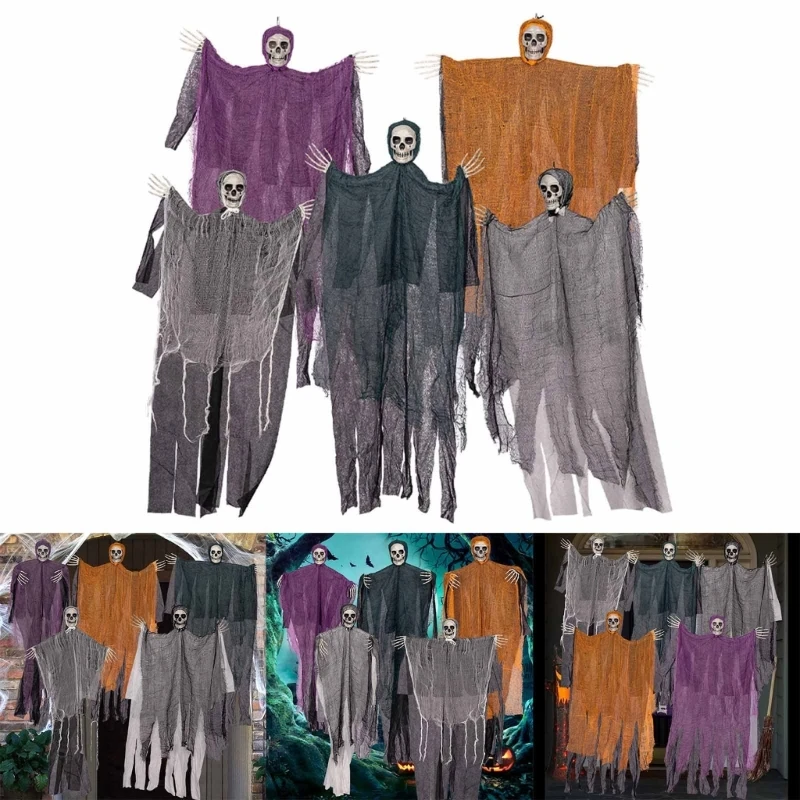 

Хэллоуин Череп в развевающемся халате Дом с привидениями Висячие украшения Фестиваль Дня Хэллоуина