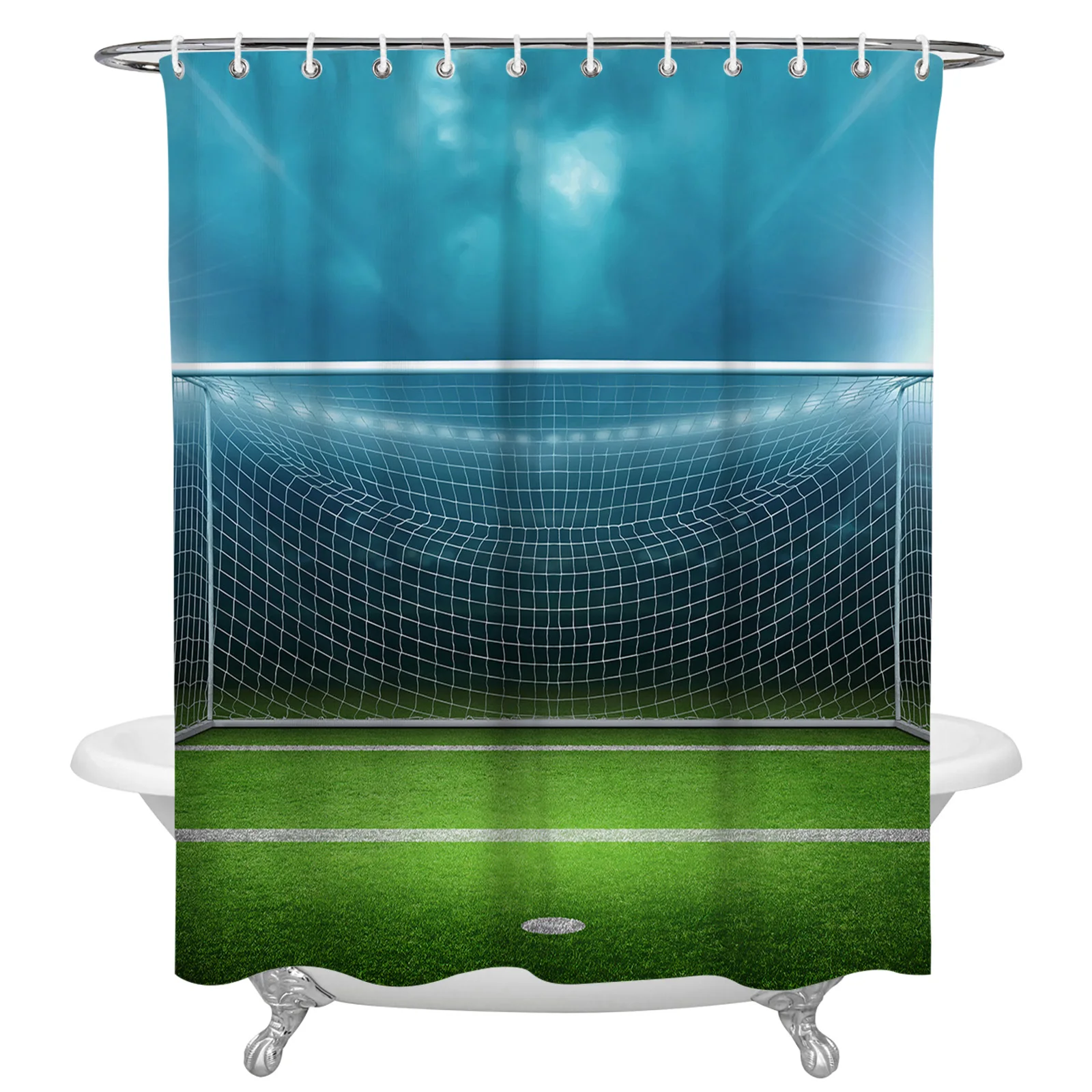 Водонепроницаемая занавеска для душа с изображением футбольного поля, занавеска для ванной из полиэстера, декоративная занавеска для ванной
Водонепроницаемая занавеска для душа с изображением футбольного поля, занавеска для ванной из полиэстера, декоративная занавеска для ванной