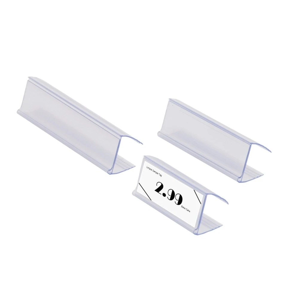8cm X 2.25cm Glass Wood Shelf Edge Price Label Holder Grip Extruder Clear Petg Ticket Display Sign Holder
8cm X 2.25cm Glass Wood Shelf Edge Price Label Holder Grip Extruder Clear Petg Ticket Display Sign Holder