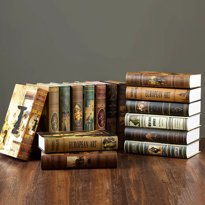 Creative European Style Retro Fake Book Box Vintage Antique Imitation Notebook Model for Club Hotel Living Room Shelf Decoration
Creative European Style Retro Fake Book Box Vintage Antique Imitation Notebook Model for Club Hotel Living Room Shelf Decoration