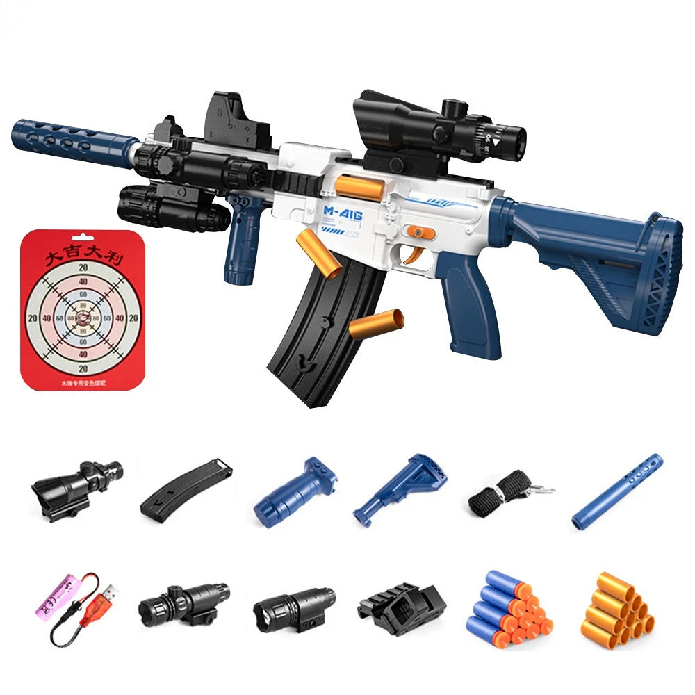 M416 Строительная игрушка из вспененного материала, модель ручного пистолета для страйкбола с глушителем, игрушки для детей и взрослых
M416 Строительная игрушка из вспененного материала, модель ручного пистолета для страйкбола с глушителем, игрушки для детей и взрослых