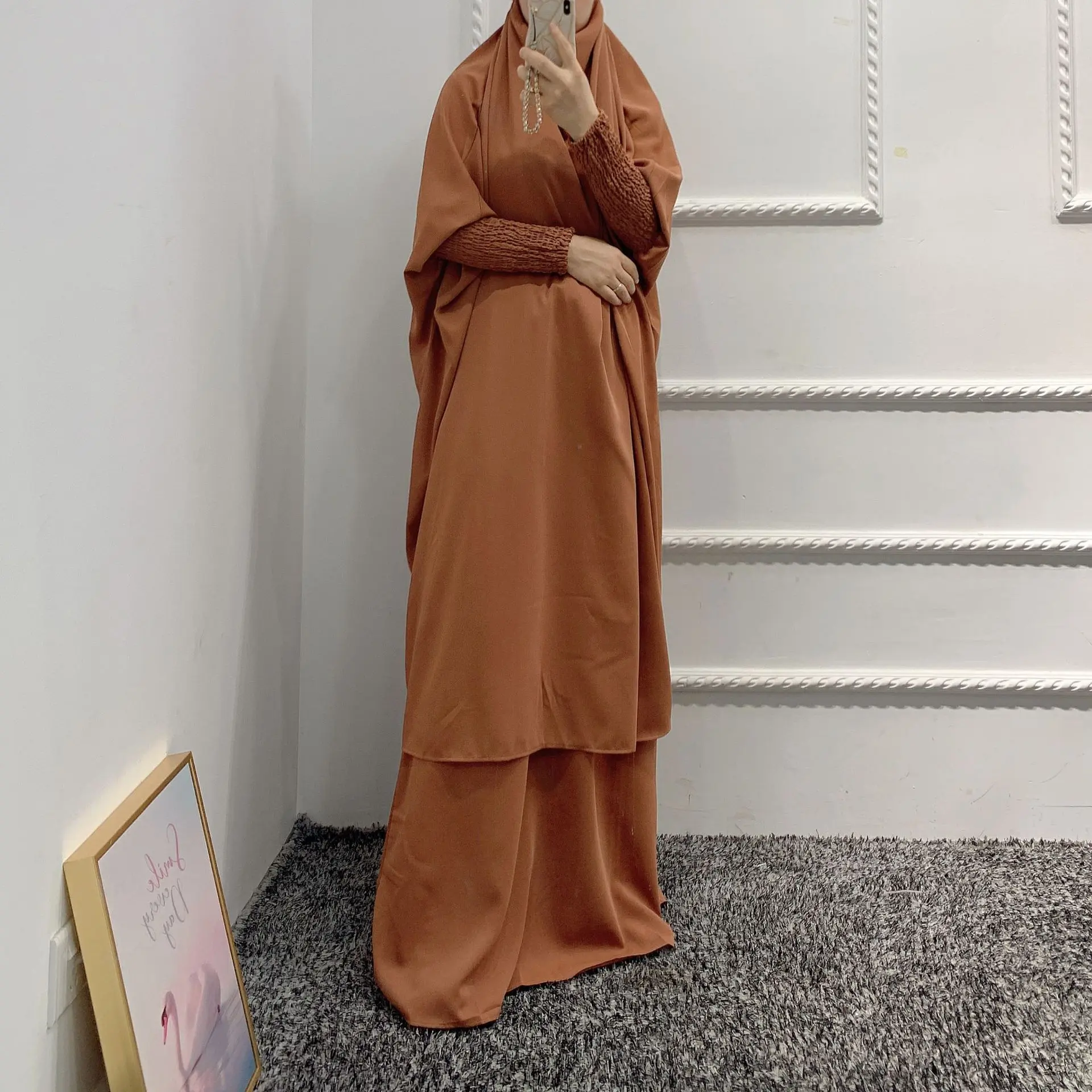 Eid Ramadan Abayas for Women Dubai Abaya Muslim Sets Nida Prayer Garment Hijab Dress Jilbab Long Khimar Robe Niqab Islam Clothes
Eid Ramadan Abayas for Women Dubai Abaya Muslim Sets Nida Prayer Garment Hijab Dress Jilbab Long Khimar Robe Niqab Islam Clothes