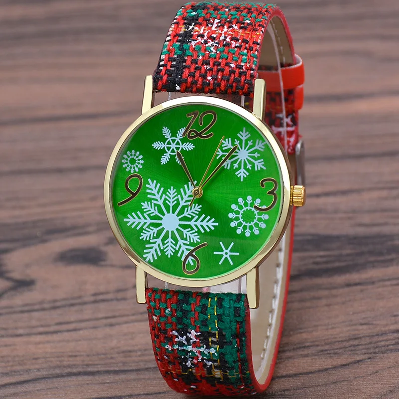 Hot Selling Women's Christmas Pendant Watch Korean Version Leisure Snowflake Belt Quartz Watch Reloj De Navidad Para Mujeres
Hot Selling Women's Christmas Pendant Watch Korean Version Leisure Snowflake Belt Quartz Watch Reloj De Navidad Para Mujeres