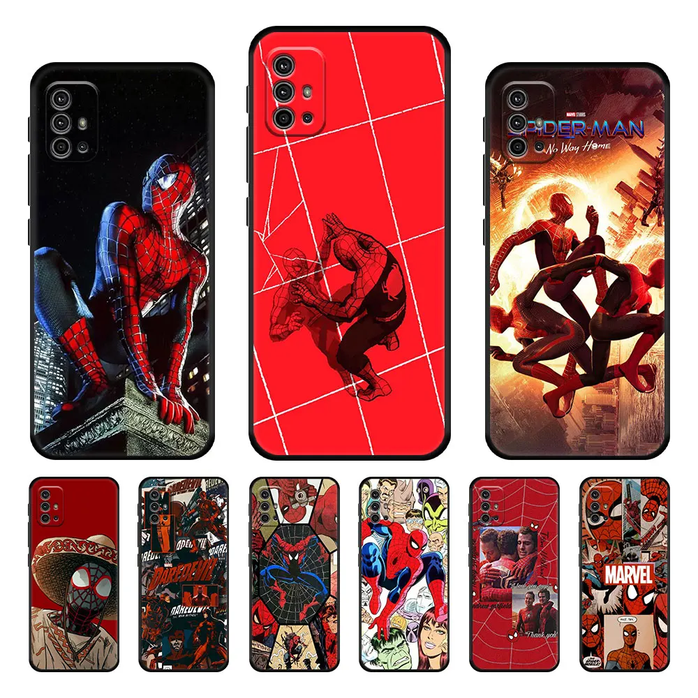 

Marvel Spiderman Red Case Cover for Motorola Moto E6s Hyper G30 G50 G60s G9 G8 One Fusion G Stylus Thin Bag Capinha Original
