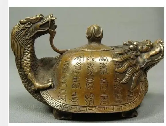 Decorated Old Bronze Chinese Old Copper Handwork Dragon Tea Pot Antique crafts Copper sculpture home
Decorated Old Bronze Chinese Old Copper Handwork Dragon Tea Pot Antique crafts Copper sculpture home