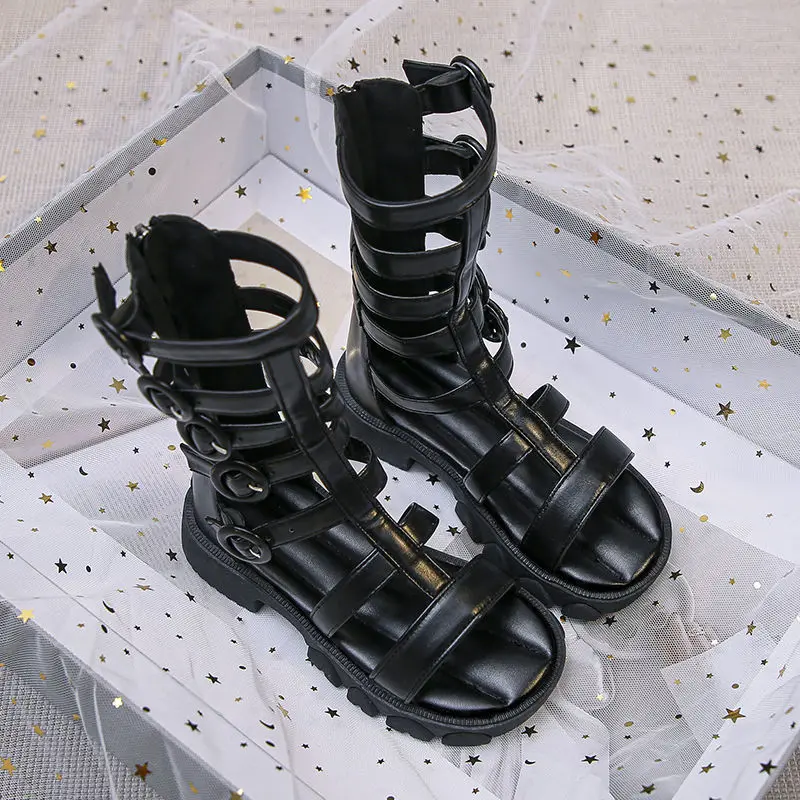 Children's Sandals Summer New style Girls' High top Buckle Design Fashion Hollow out Roman Sandals Girls' Soft Sole Sandals
Children's Sandals Summer New style Girls' High top Buckle Design Fashion Hollow out Roman Sandals Girls' Soft Sole Sandals