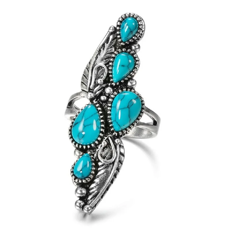 Boho Natural Stone Big Ring for Women Vintage Jewelry Ethnic Style Tibetan Silver Carved Pattern Wedding Party Big Rings
Boho Natural Stone Big Ring for Women Vintage Jewelry Ethnic Style Tibetan Silver Carved Pattern Wedding Party Big Rings
