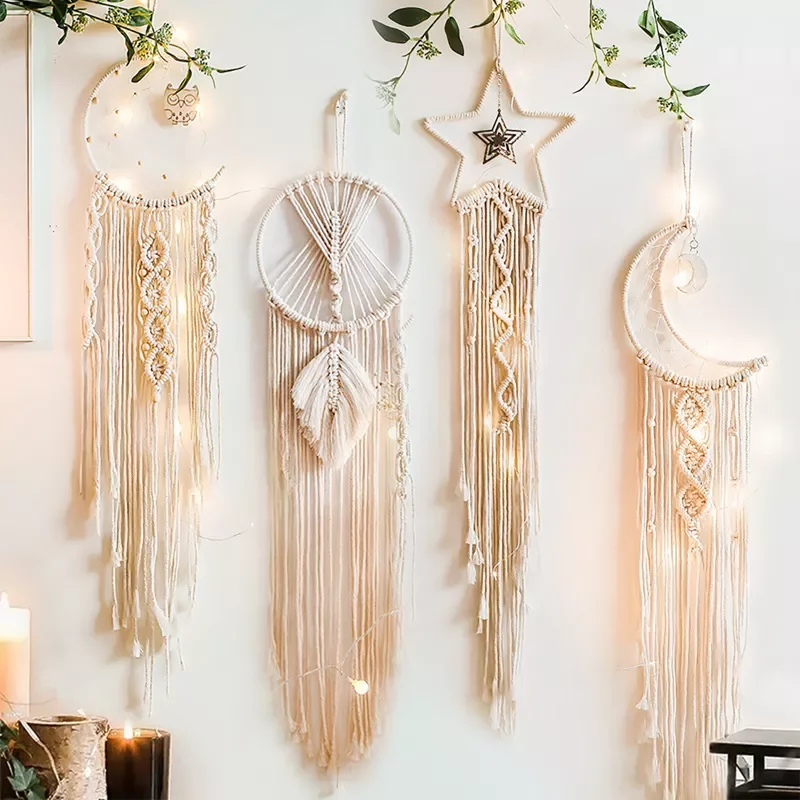 Nordic Star Moon Macrame Wall hangings Christmas Room Decoration Boho Room Decor Kid Room Nursery Gift Muslim Ramadan Decoration
Nordic Star Moon Macrame Wall hangings Christmas Room Decoration Boho Room Decor Kid Room Nursery Gift Muslim Ramadan Decoration