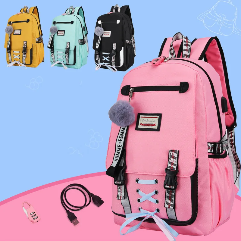 Large School Bags for Teenage Girls Usb with Lock Anti Theft Backpack Women Book Bag Big High School Bag Youth Leisure College
Large School Bags for Teenage Girls Usb with Lock Anti Theft Backpack Women Book Bag Big High School Bag Youth Leisure College