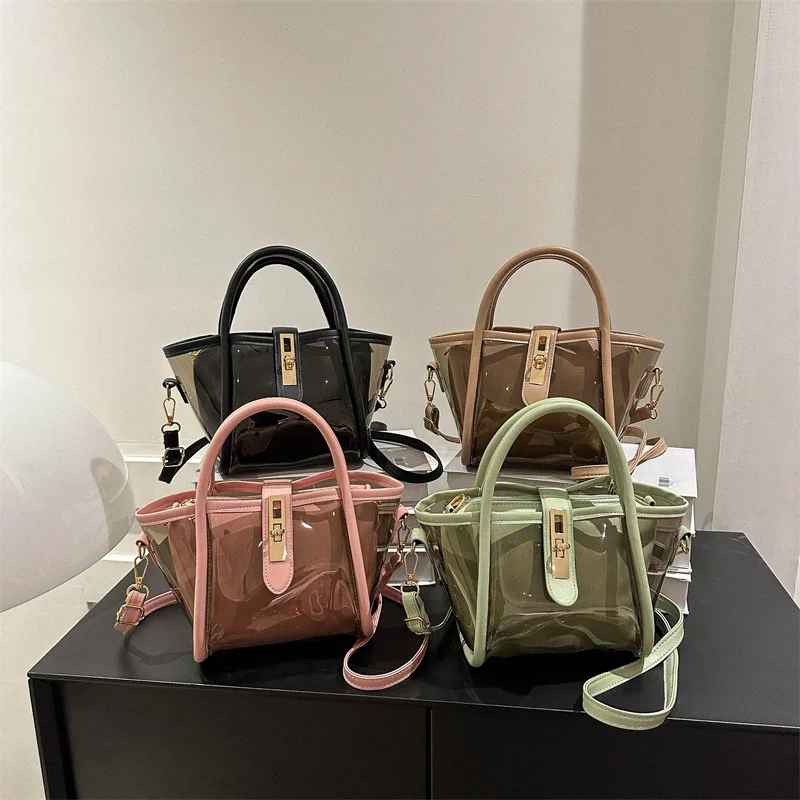 

Trendy New Casual Versatile Fashion Simple Temperament Female Ins Niche Design Senior Sense Jelly Shoulder Diagonal Cross Bag