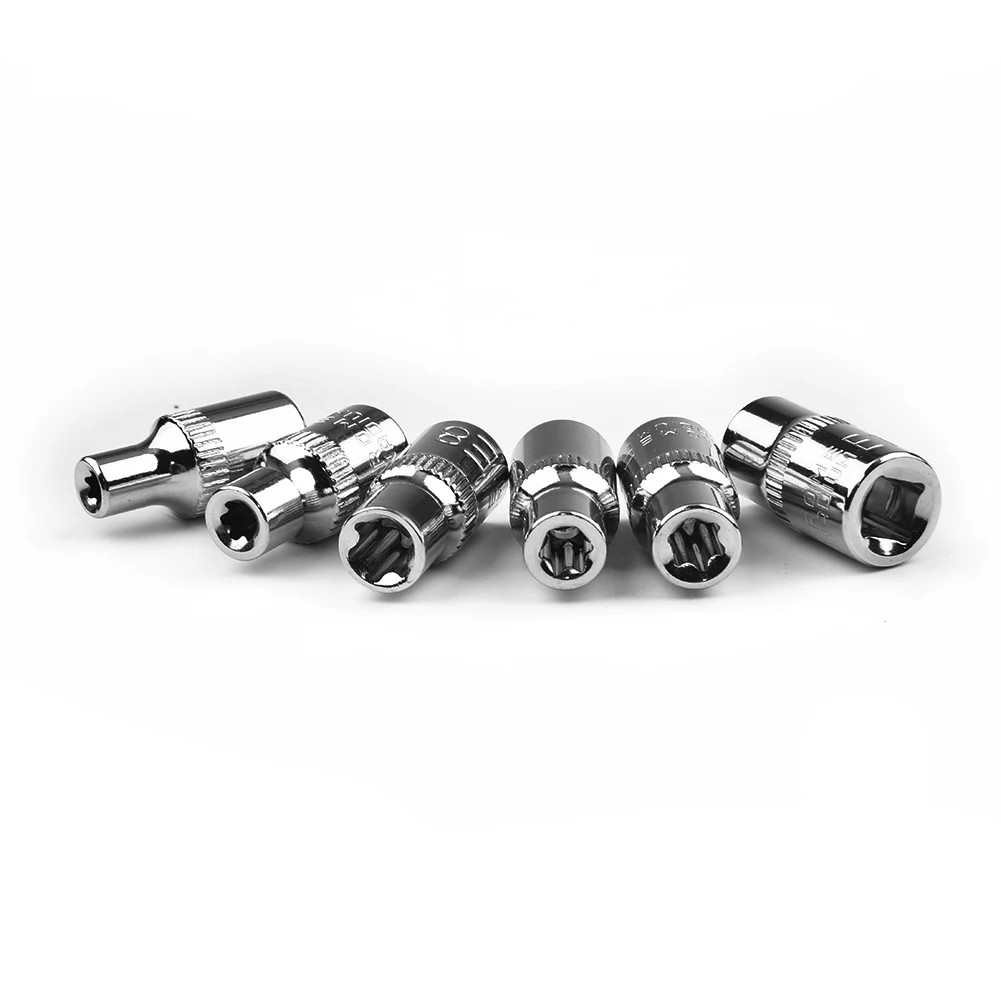 Silver Drive Sockets Steel Supplies Workshop Wrenches 1/4 Inch Bit E4 E5 E6 E7 E8 E10 Female Durable Equipment
Silver Drive Sockets Steel Supplies Workshop Wrenches 1/4 Inch Bit E4 E5 E6 E7 E8 E10 Female Durable Equipment