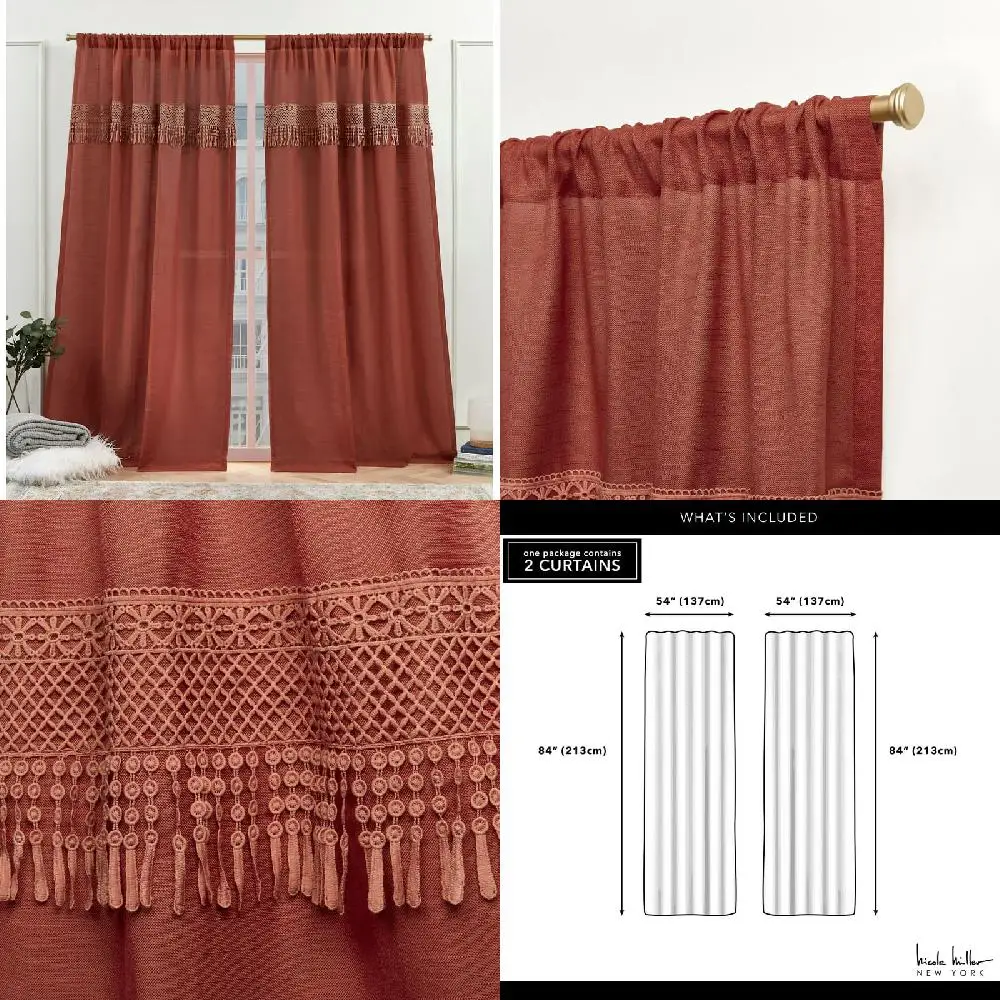 High-Quality, Light-Filtering Burnt Orange Sateen Rod Pocket Curtain Panels, 50" x 108", Set of 2
High-Quality, Light-Filtering Burnt Orange Sateen Rod Pocket Curtain Panels, 50" x 108", Set of 2