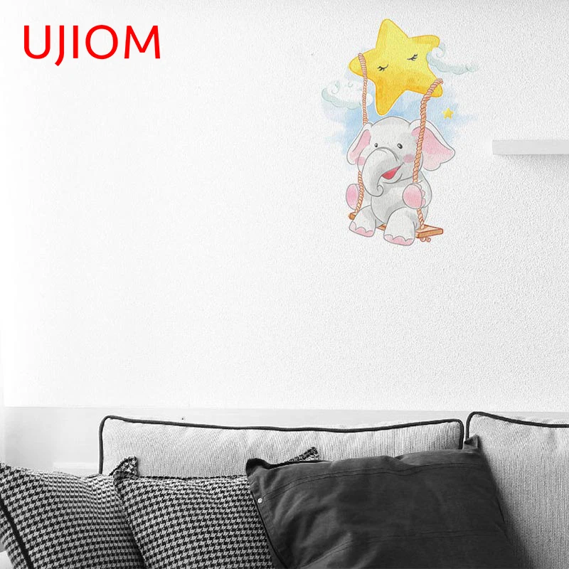 UJIOM 13cm x 9.1cm Cartoon Elephant Sleeping on The Moon Wall Stickers RV Vinyl Sunscreen Decal Scratch-Proof Trunk Car Lable
UJIOM 13cm x 9.1cm Cartoon Elephant Sleeping on The Moon Wall Stickers RV Vinyl Sunscreen Decal Scratch-Proof Trunk Car Lable