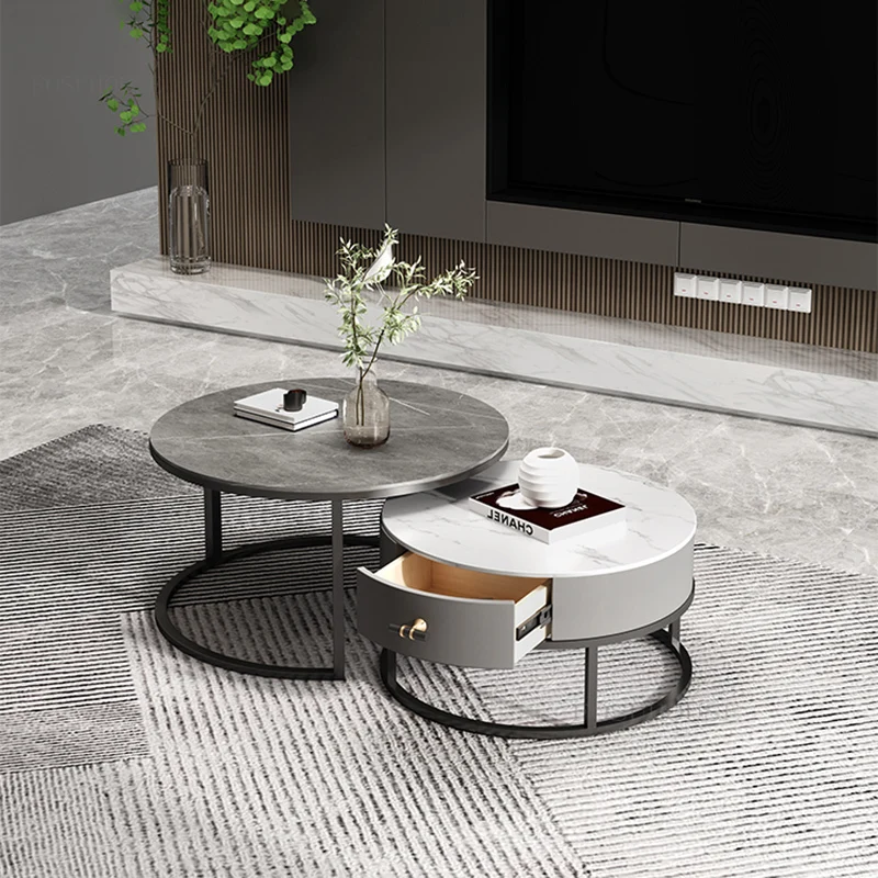 Rock Board Round Coffee Tables Nordic Home Side Table Simple Luxury Glass Living Room Coffee Table Stoliki Kawowe Furniture HY
Rock Board Round Coffee Tables Nordic Home Side Table Simple Luxury Glass Living Room Coffee Table Stoliki Kawowe Furniture HY