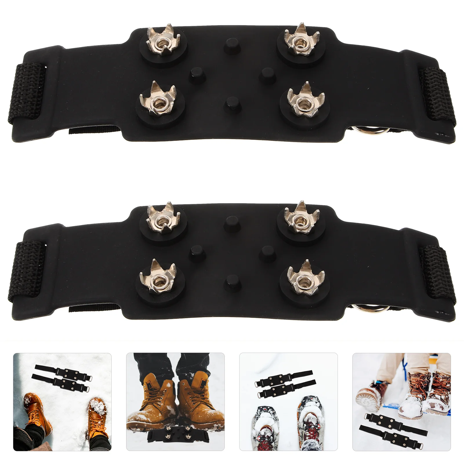 1 Pair Adjustable Ice Cleats Anti-slip Snow Cleats Gripper Boot Ice Cleats for Climbing (Hook and Loop)
1 Pair Adjustable Ice Cleats Anti-slip Snow Cleats Gripper Boot Ice Cleats for Climbing (Hook and Loop)