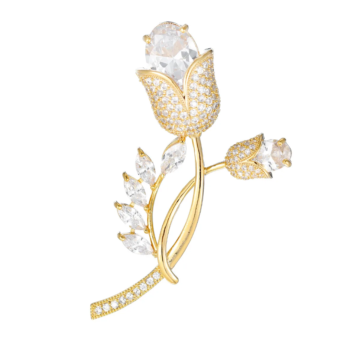 2022 New Fashion Rose Flower Brooches Pin Luxury Brand Jewelry Cubic Zirconia Tulip Corsage Accessories
2022 New Fashion Rose Flower Brooches Pin Luxury Brand Jewelry Cubic Zirconia Tulip Corsage Accessories