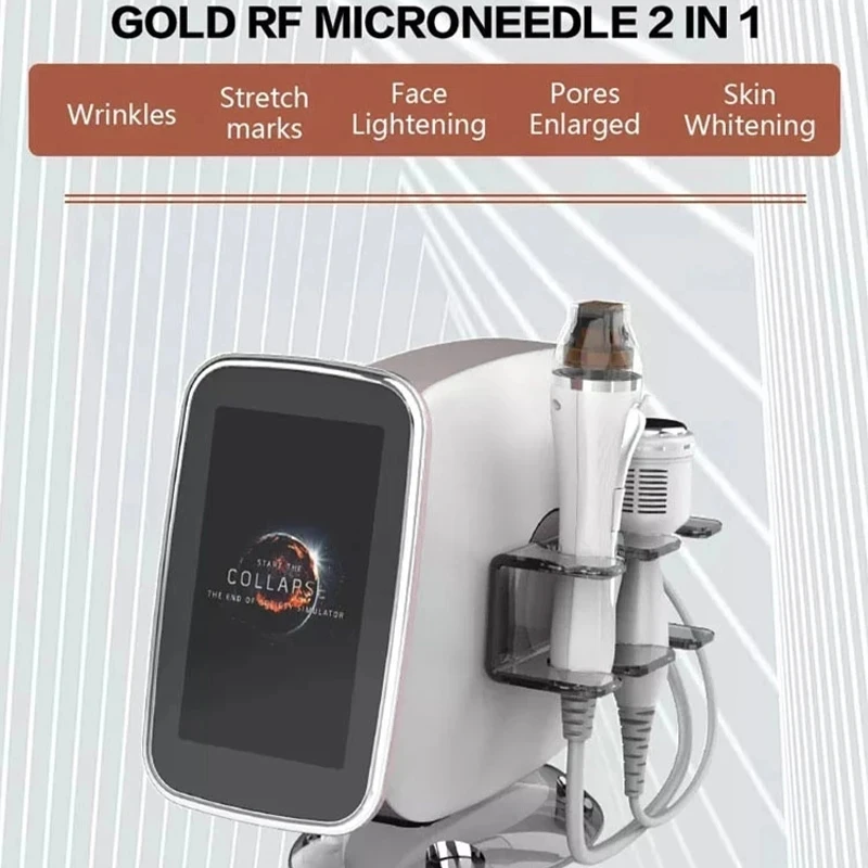 2023 RF Fractional Microneedle Machine 2 in 1 with Cold Hammer RF Frequency Skin Tightening Acne Scars Stretch Marks Removal
2023 RF Fractional Microneedle Machine 2 in 1 with Cold Hammer RF Frequency Skin Tightening Acne Scars Stretch Marks Removal
