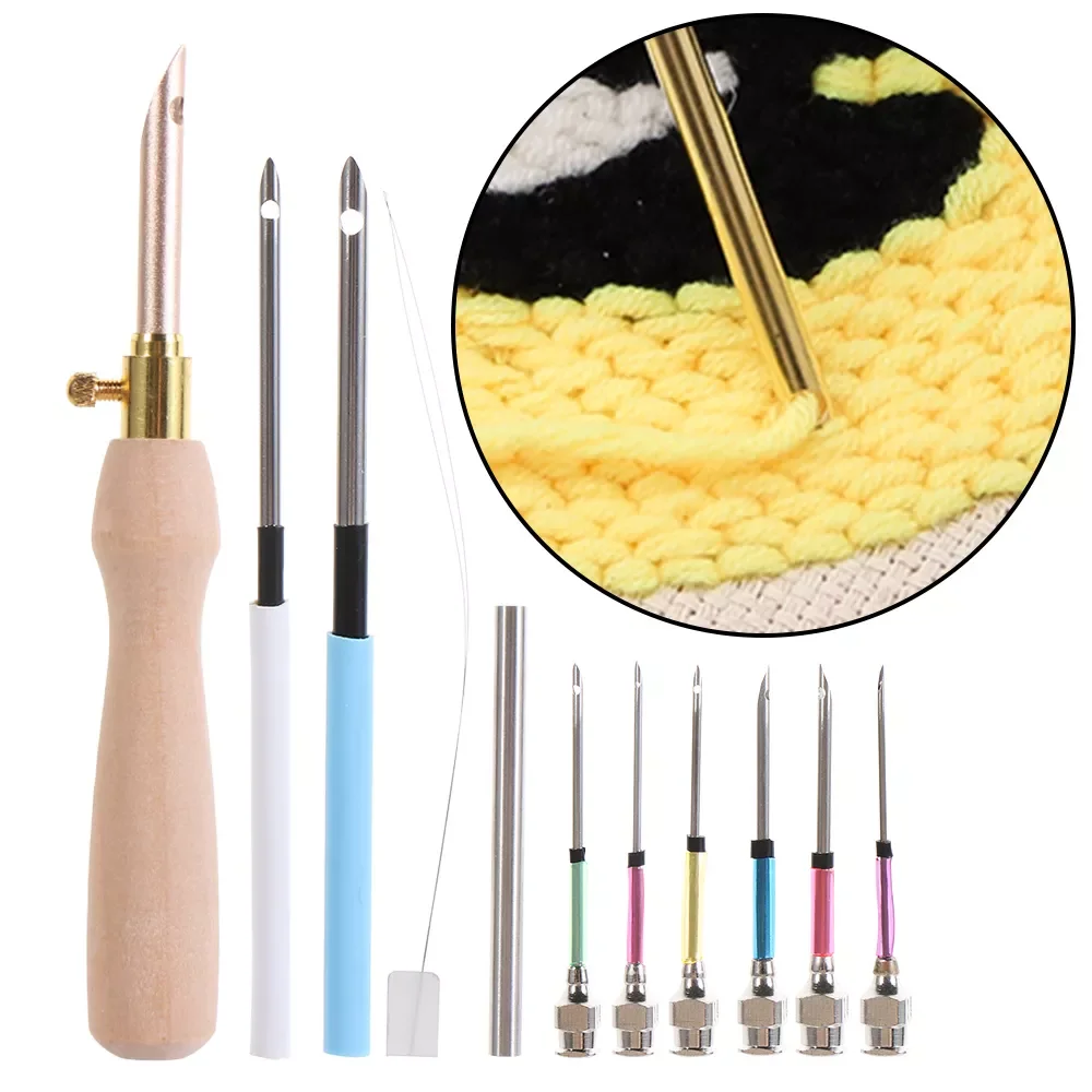 Set Punch Needle Tool Poke Needle Embroidery Stitch of All Models Poking Cross Stitch Tools Changeable Head Sewing Accessories
Set Punch Needle Tool Poke Needle Embroidery Stitch of All Models Poking Cross Stitch Tools Changeable Head Sewing Accessories