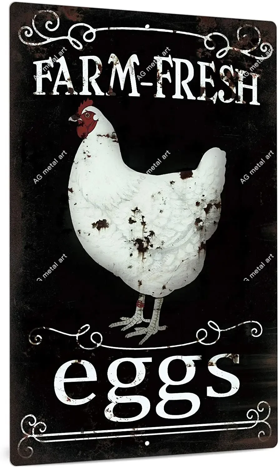 Decor Chicken Coop Signs, Farm Decor for Country Cottage, Kitchen, 12x8 Inches Aluminum Metal Wall Sign - Farm Fresh Eggs
Decor Chicken Coop Signs, Farm Decor for Country Cottage, Kitchen, 12x8 Inches Aluminum Metal Wall Sign - Farm Fresh Eggs