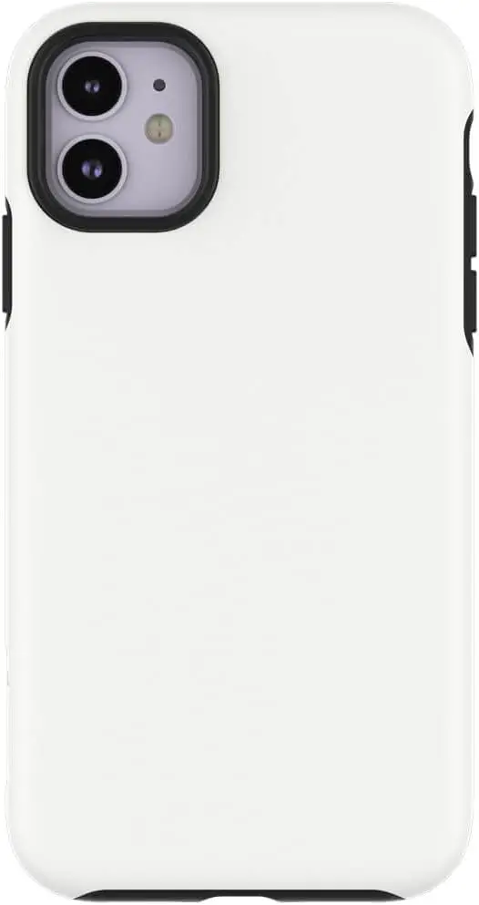 

For Capa Anti Impacto Modelo Duo compatível com iPhone 11 (6.1 Pol) (Preto e Branco)