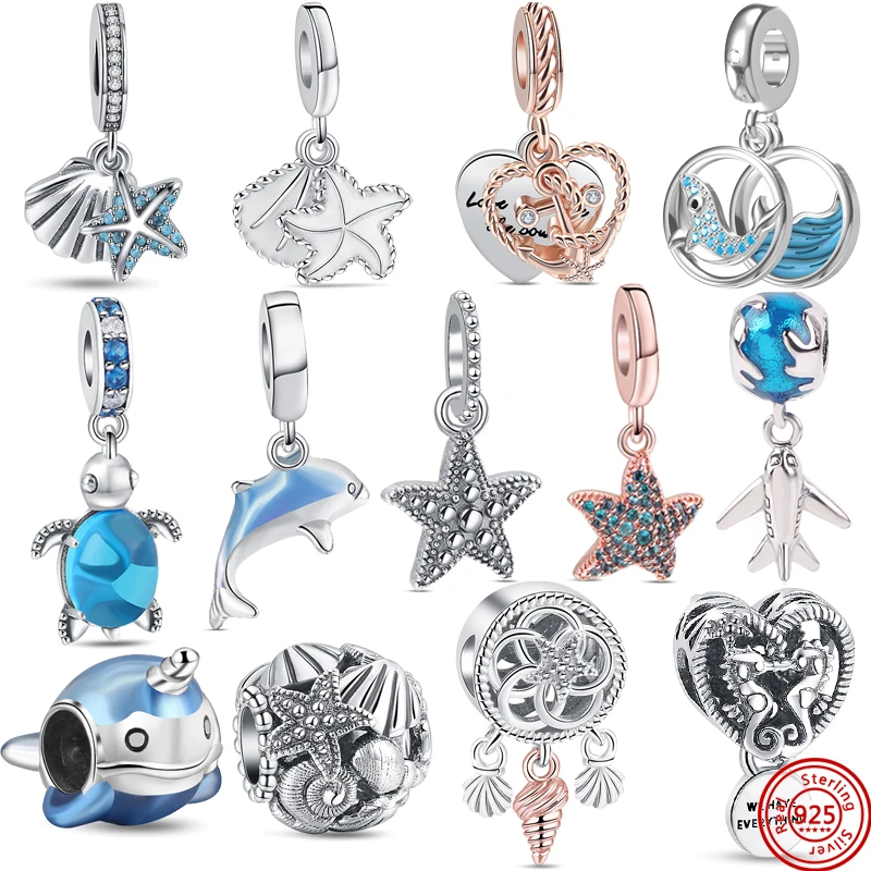 Summer Ocean100% 925 Sterling Silver Turtle Starfish Sea Horse Charms Bead Fit Original Pandora Bracelets DIY Women Jewelry
Summer Ocean100% 925 Sterling Silver Turtle Starfish Sea Horse Charms Bead Fit Original Pandora Bracelets DIY Women Jewelry