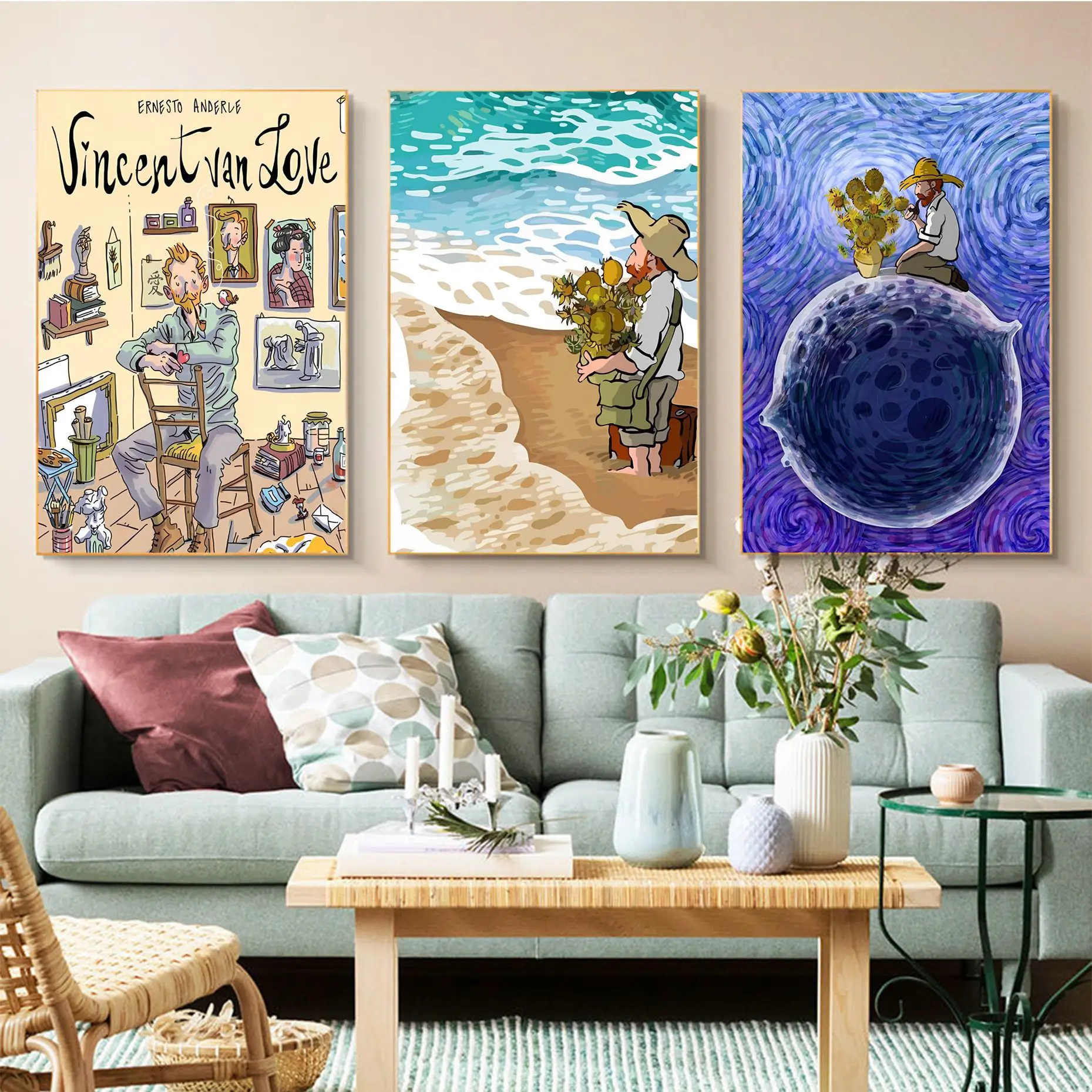 Van Gogh Oil Painting Vintage Posters Sticky Decoracion Painting Wall Art White Kraft Paper Home Decor
Van Gogh Oil Painting Vintage Posters Sticky Decoracion Painting Wall Art White Kraft Paper Home Decor