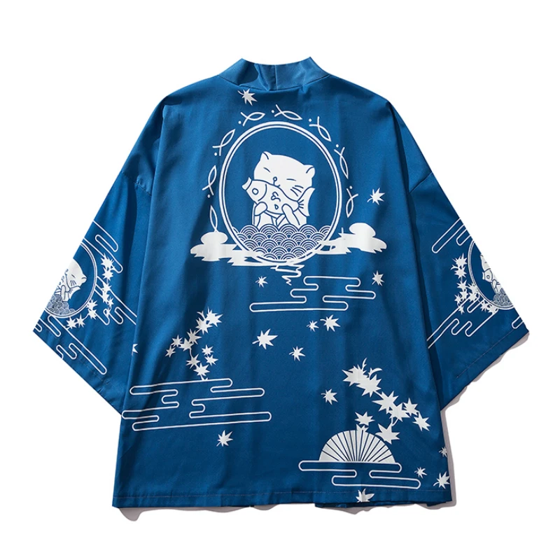 Anime Cosplay Kimono New Design Japan Blue Kimono Haori Yukata Loose Women/Men Summer Casual Traditional Clothes Robe
Anime Cosplay Kimono New Design Japan Blue Kimono Haori Yukata Loose Women/Men Summer Casual Traditional Clothes Robe