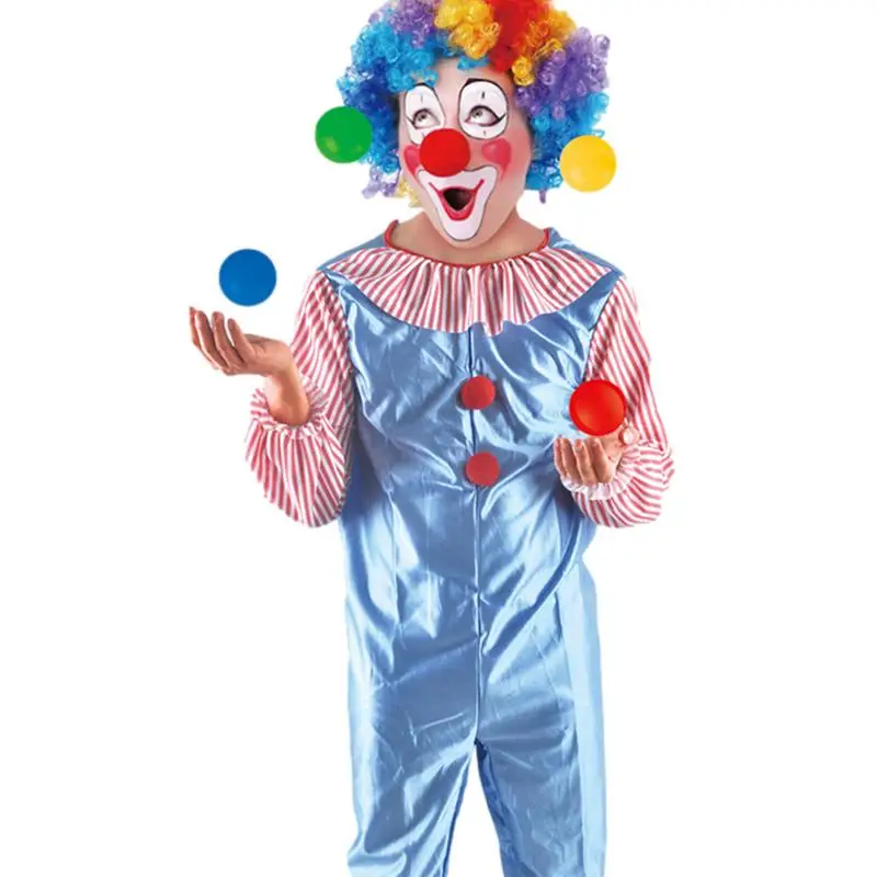 Clown Costume For Kids Soft Nylon Clown Cosplay Suit Colorful Outfit With 4 Pvc Ball For Birthday Performance Christmas 
Clown Costume For Kids Soft Nylon Clown Cosplay Suit Colorful Outfit With 4 Pvc Ball For Birthday Performance Christmas