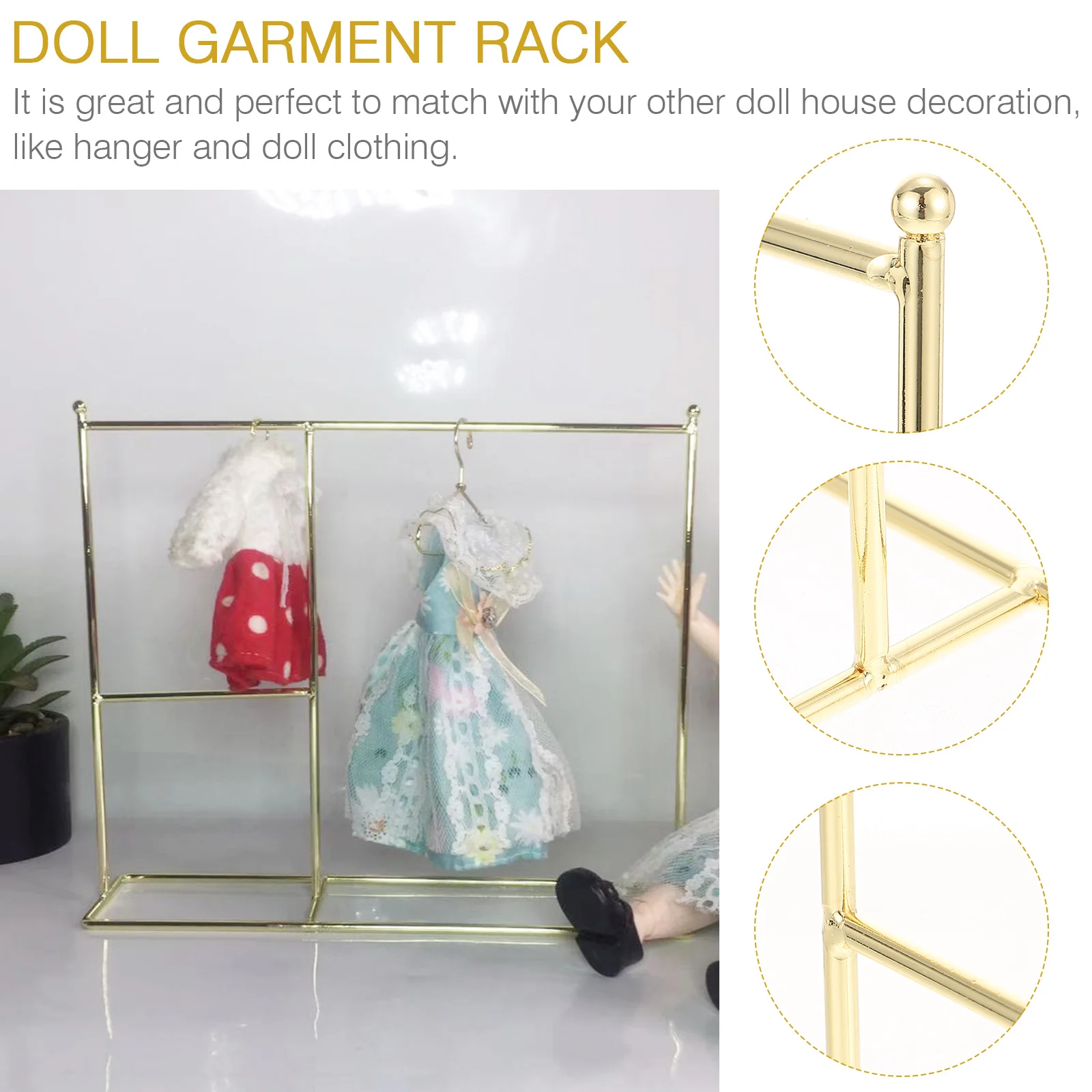 Hanger Miniature Dollhouse Iron Dress Rack Metal Garment Clothing Furniture Clothes Holder Child
Hanger Miniature Dollhouse Iron Dress Rack Metal Garment Clothing Furniture Clothes Holder Child