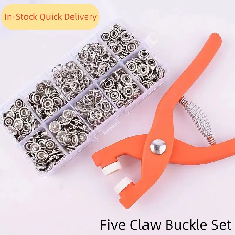 Plier Tool+50/100 Set Metal Sewing Buttons Hollow Solid Five-claw Buckle Metal Snap Buttons for Installing Clothes DIY Craft
Plier Tool+50/100 Set Metal Sewing Buttons Hollow Solid Five-claw Buckle Metal Snap Buttons for Installing Clothes DIY Craft