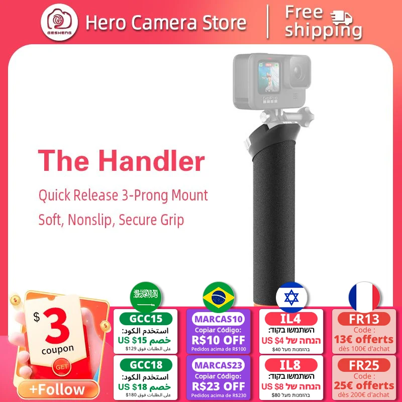GoPro The Handler For Hero 11 10 9 8 7 6 5 4 3+ session MAX Original Floating rod Go Pro Action camera handle (AFHGM-002)
GoPro The Handler For Hero 11 10 9 8 7 6 5 4 3+ session MAX Original Floating rod Go Pro Action camera handle (AFHGM-002)