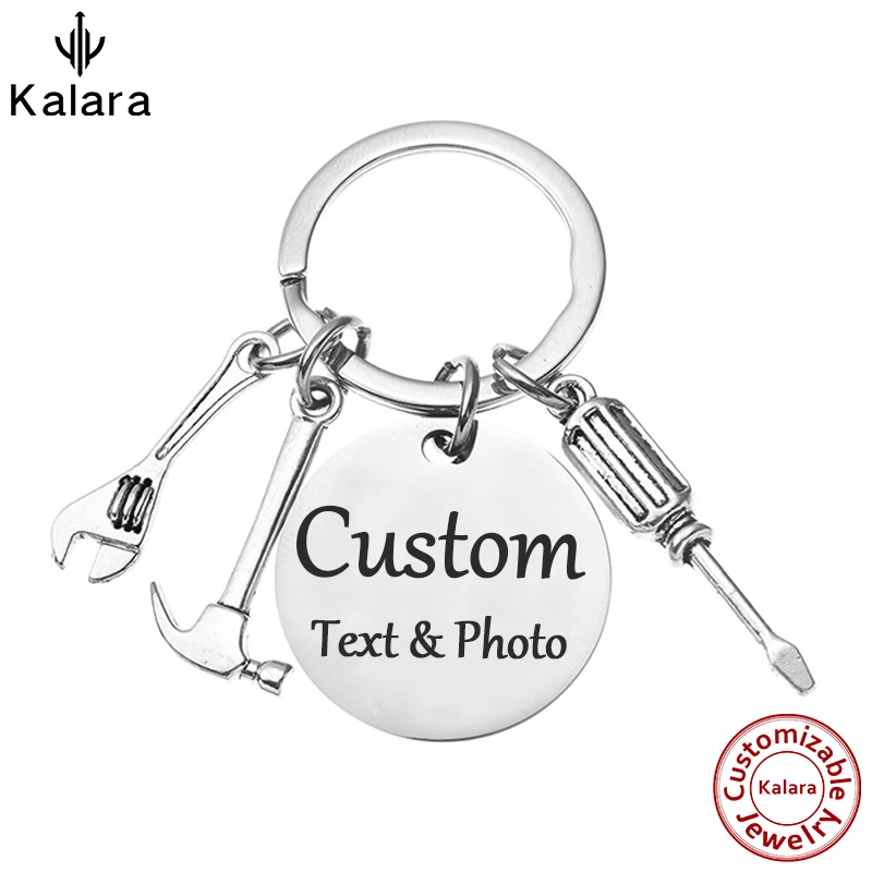 Custom Text&Picture Stainless Steel Car Keys Keychain Father's Day Birthday Personalized Gift Hammer Hcrewdriver Wrench Pendant
Custom Text&Picture Stainless Steel Car Keys Keychain Father's Day Birthday Personalized Gift Hammer Hcrewdriver Wrench Pendant