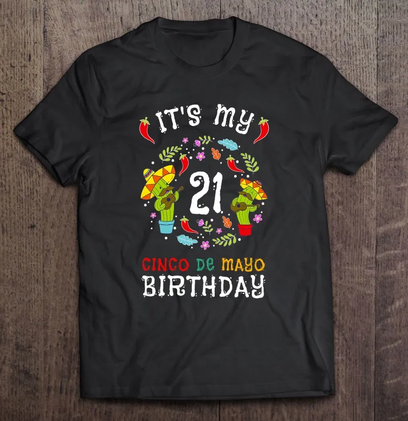 Рубашка с надписью «It's My 21St» на день рождения «пять де Мейо» для детей и мужчин, футболка с надписью «5 де Мейо» для мужчин и женщин, блузка с п...
Рубашка с надписью «It's My 21St» на день рождения «пять де Мейо» для детей и мужчин, футболка с надписью «5 де Мейо» для мужчин и женщин, блузка с п...