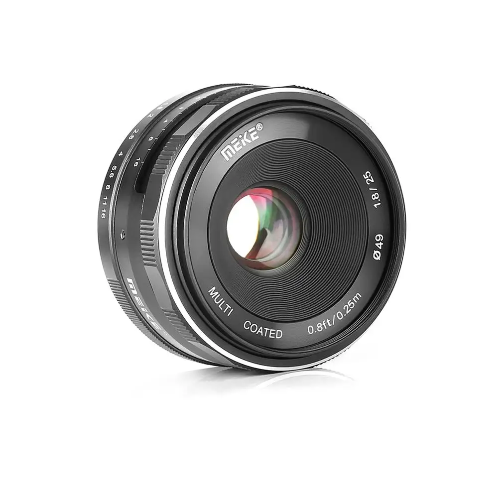 Meike 25mm F1.8 Wide Angle Manual Focus Lens APS-C For Canon For Sony Mirrorless Camera Lennings N1Mount FX Mount M43 Mount
Meike 25mm F1.8 Wide Angle Manual Focus Lens APS-C For Canon For Sony Mirrorless Camera Lennings N1Mount FX Mount M43 Mount
