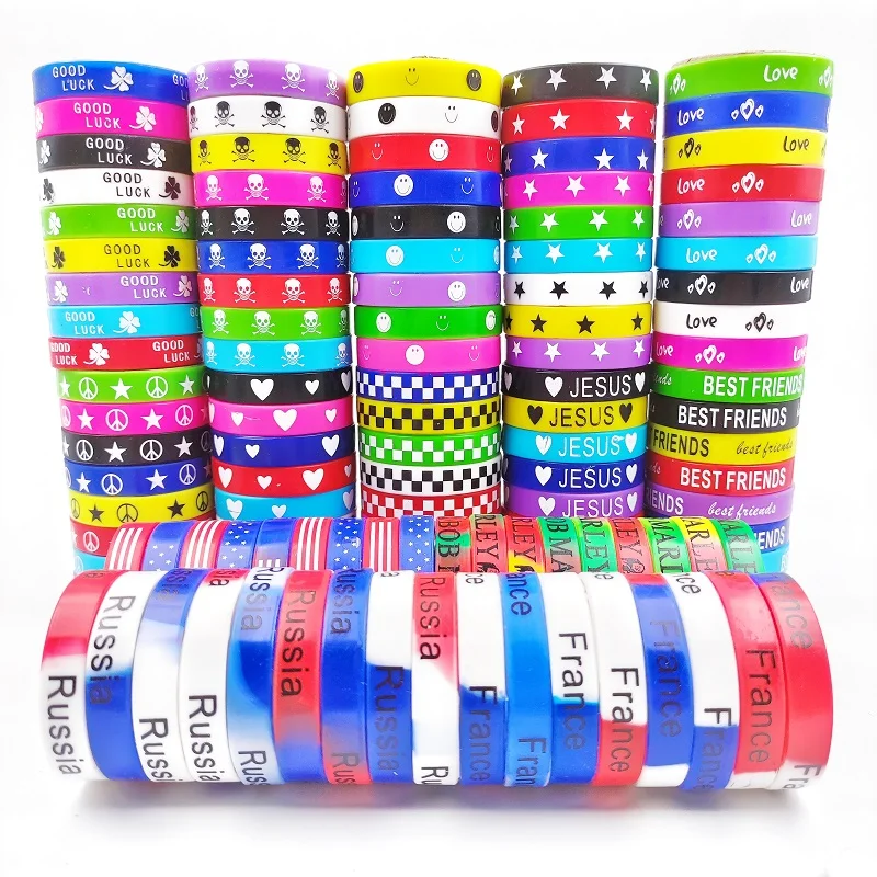 20 pçs/lote Pulseira de Silicone Charme Borboleta Sorriso Jesus Crânio Étnico Estrelas Esportes Ao Ar Livre Pulseira de Borracha Jóias Presente Atacado
20 pçs/lote Pulseira de Silicone Charme Borboleta Sorriso Jesus Crânio Étnico Estrelas Esportes Ao Ar Livre Pulseira de Borracha Jóias Presente Atacado