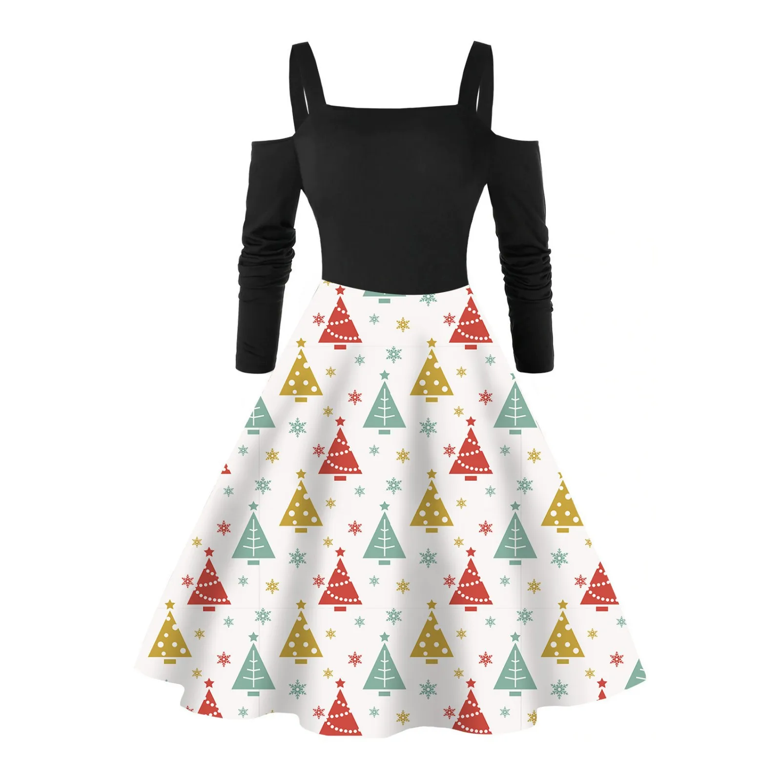 Christmas Women Dresses Long Sleeve Off Shoulder Print Vintage Gown Dress Evening Party Cute Soft Dress Retro Dresses for Women
Christmas Women Dresses Long Sleeve Off Shoulder Print Vintage Gown Dress Evening Party Cute Soft Dress Retro Dresses for Women