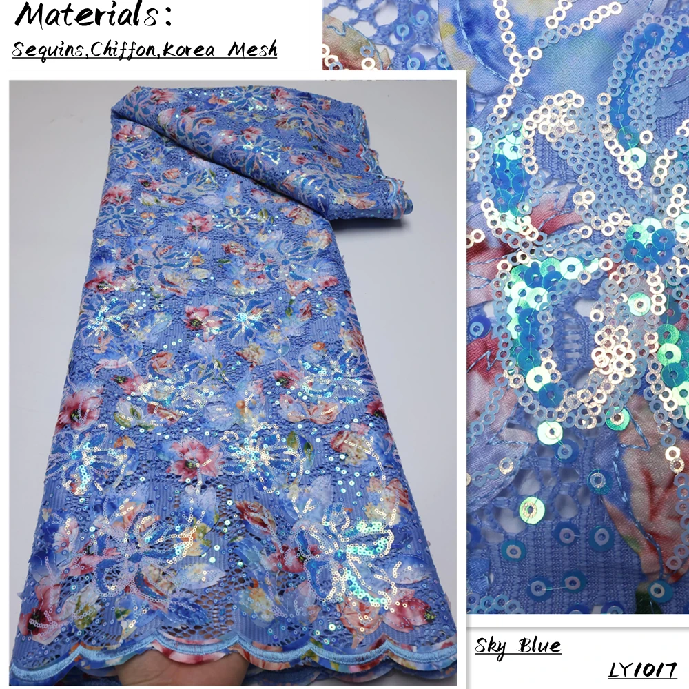 New African Lace Fabric 2022 High Quality Nigerian Party Luxury Sky Blue Sequins Embroidery French Tulle Lace Fabric LY1017
New African Lace Fabric 2022 High Quality Nigerian Party Luxury Sky Blue Sequins Embroidery French Tulle Lace Fabric LY1017